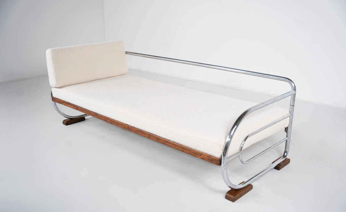 Art Deco Tubular Steel Daybed from Hynek Gottwald, 1930s