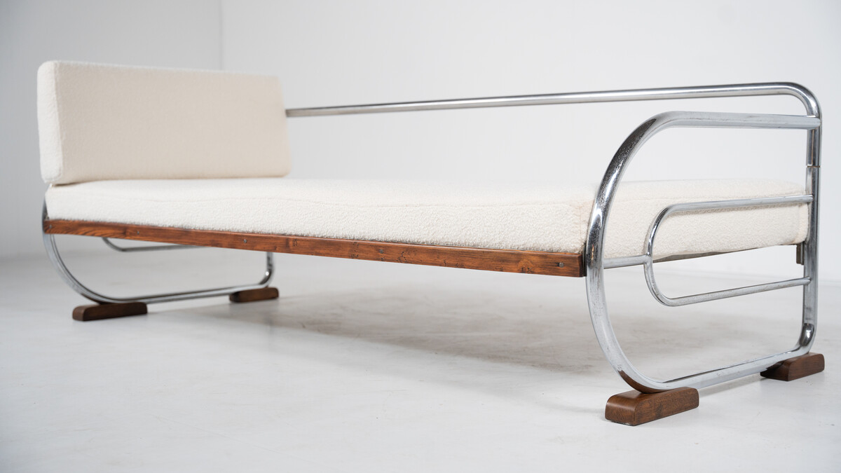 Art Deco Tubular Steel Daybed from Hynek Gottwald, 1930s