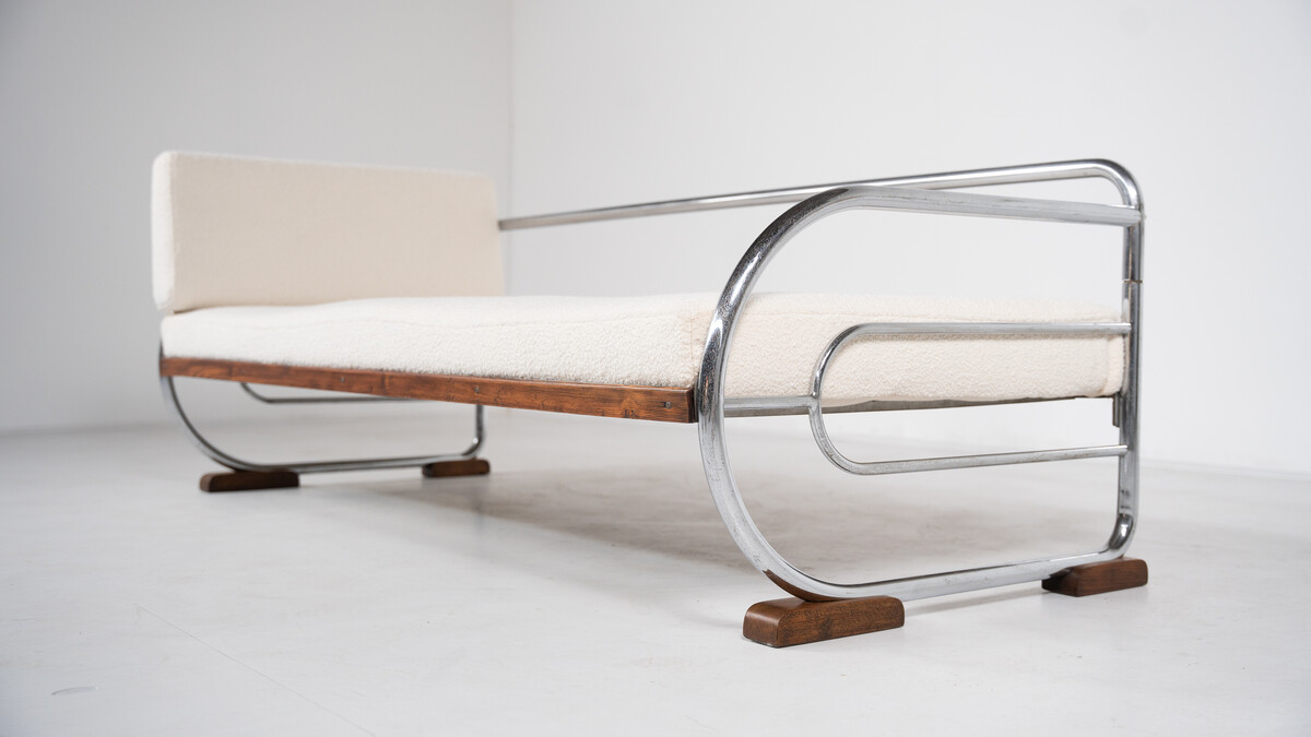 Art Deco Tubular Steel Daybed from Hynek Gottwald, 1930s