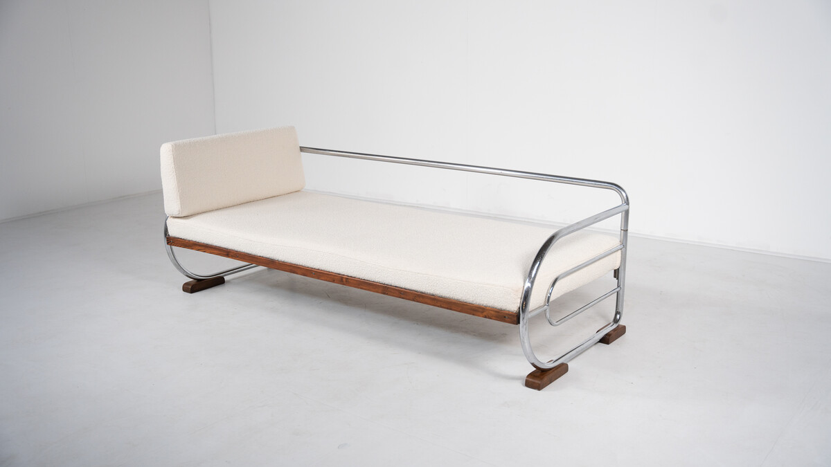 Art Deco Tubular Steel Daybed from Hynek Gottwald, 1930s