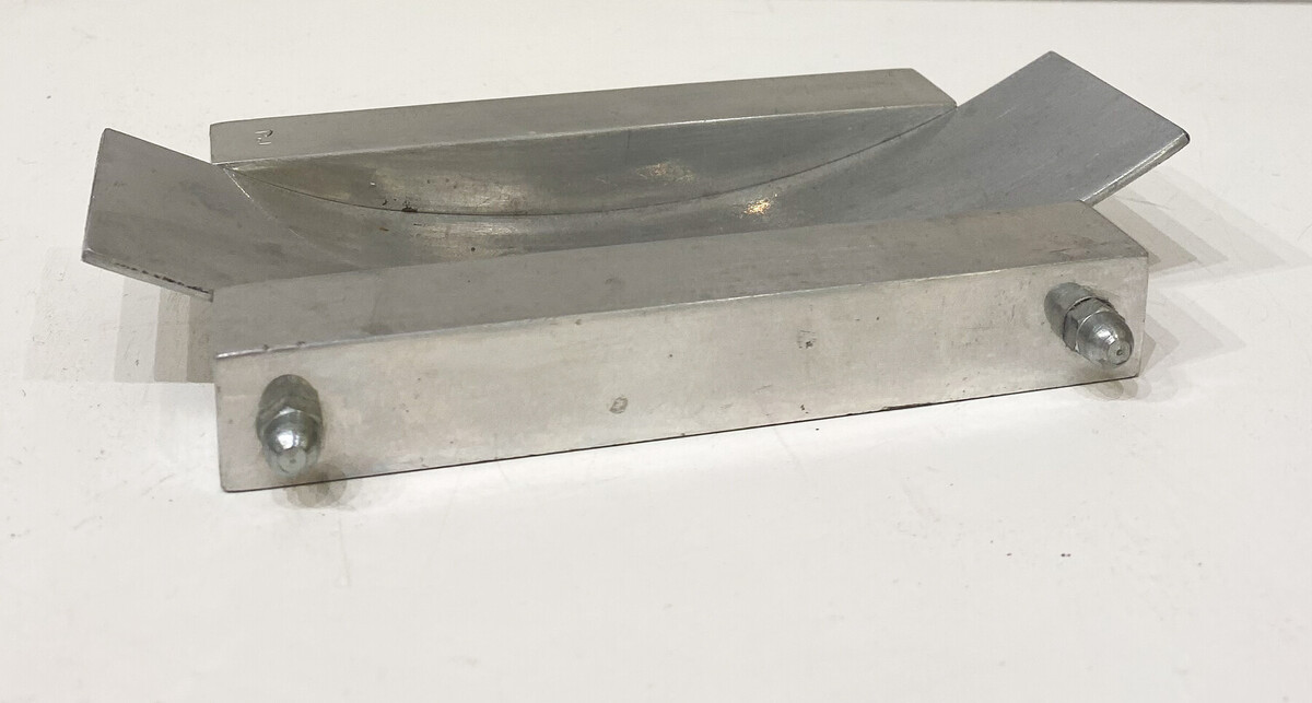 Ashtray in stainless steel and sandblasted aluminum By Pol Quadens 1989, Belgium