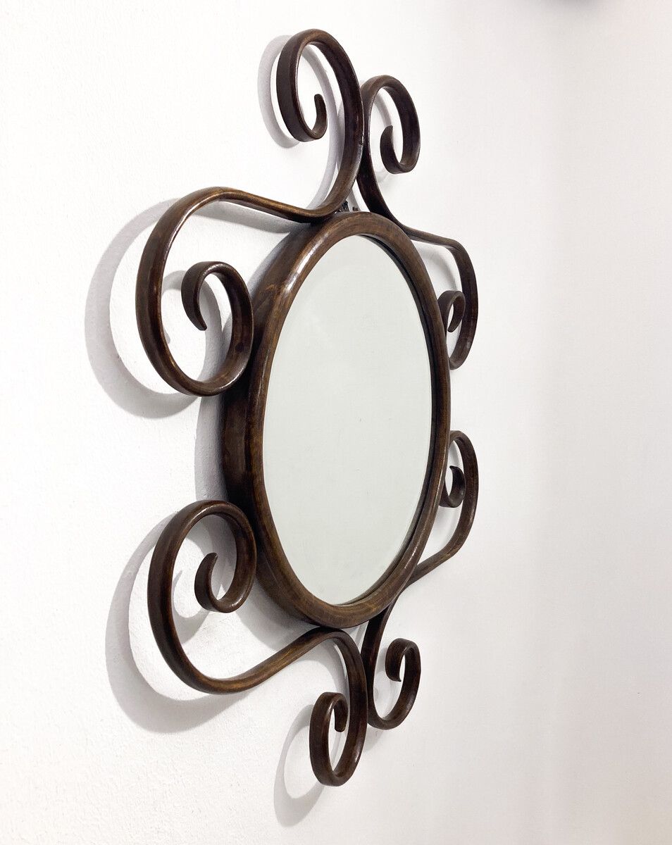 Bentwood Mirror by Thonet, 1900's