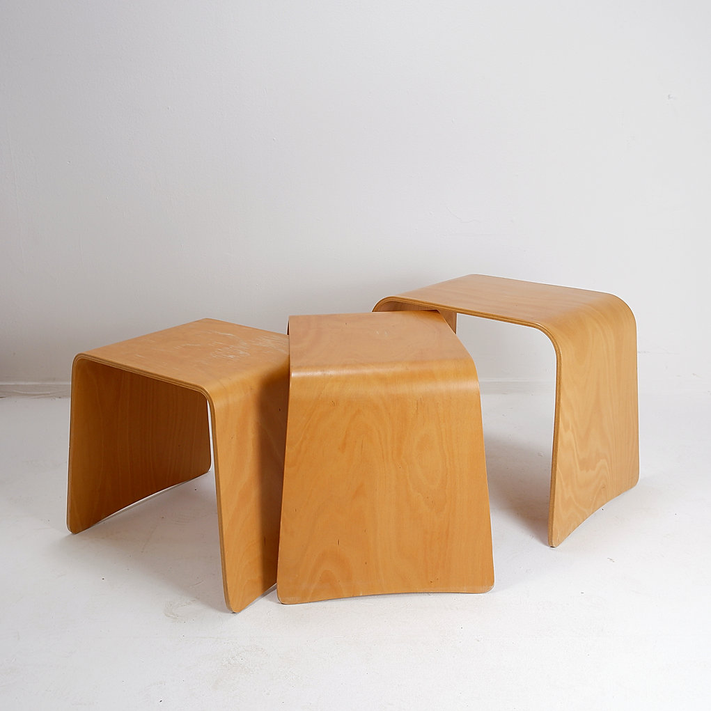 Bentwood Plywood Nesting tables 1970s