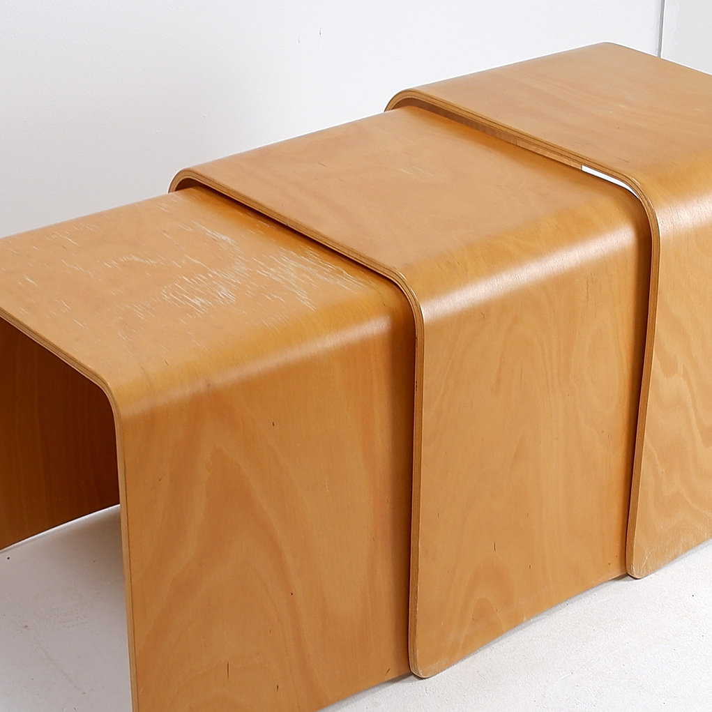 Bentwood Plywood Nesting tables 1970s