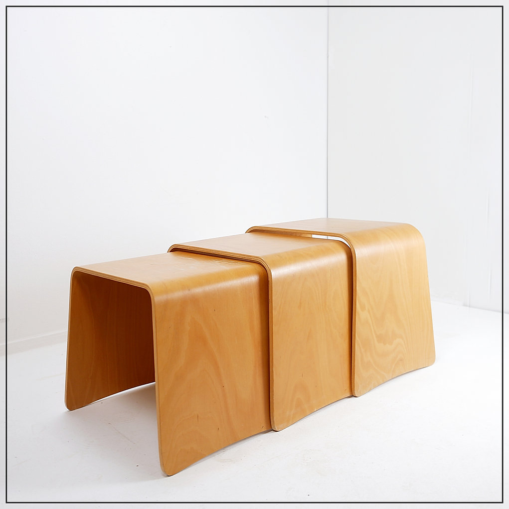 Bentwood Plywood Nesting tables 1970s