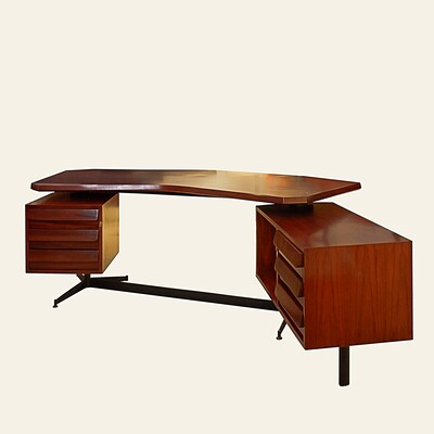 “Boomerang”  executive desk Borsani style, Italy, 1960s