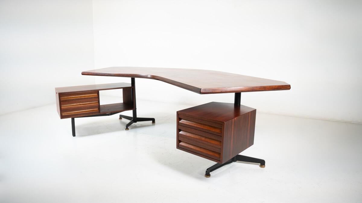 Boomerang T96 Desk by Osvaldo Borsani for Tecno, Italy, 1960s