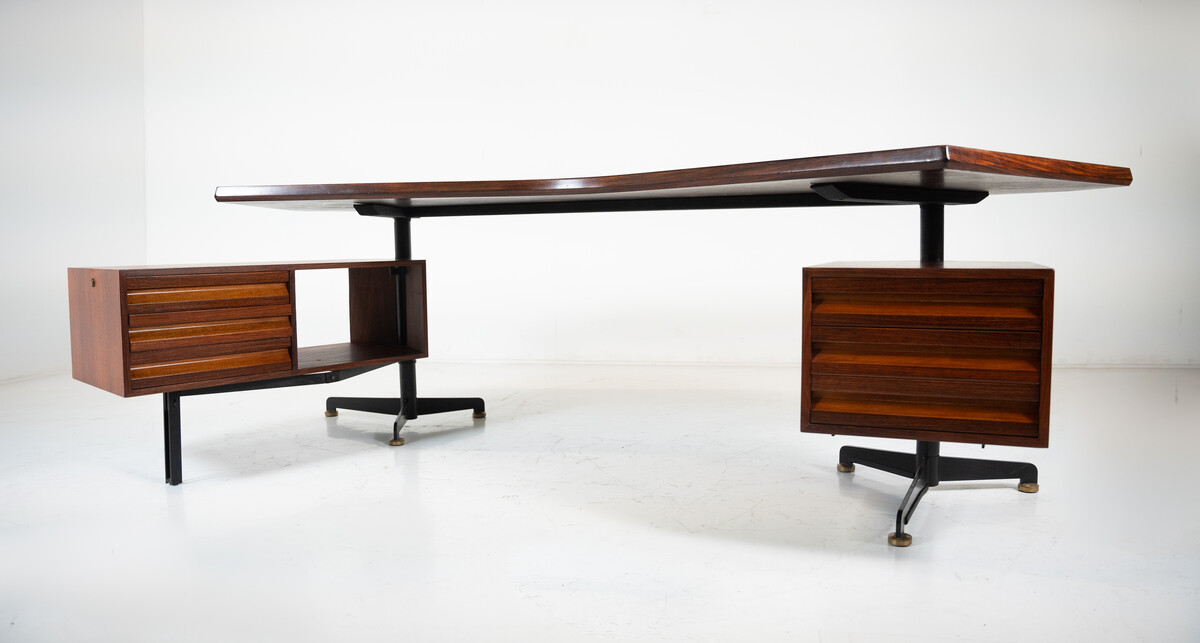 Boomerang T96 Desk by Osvaldo Borsani for Tecno, Italy, 1960s