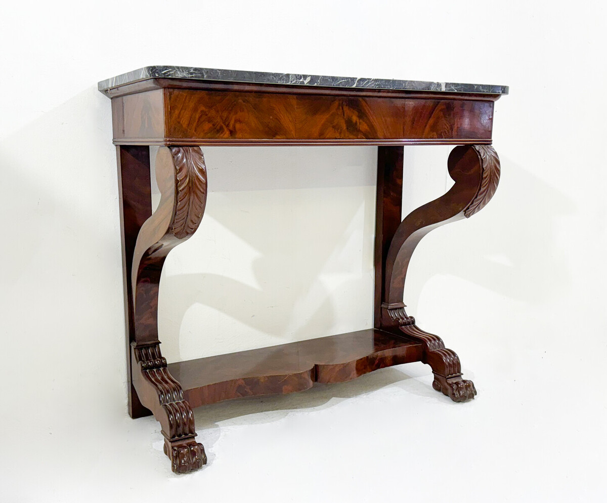 Console Charles X, Mahogany