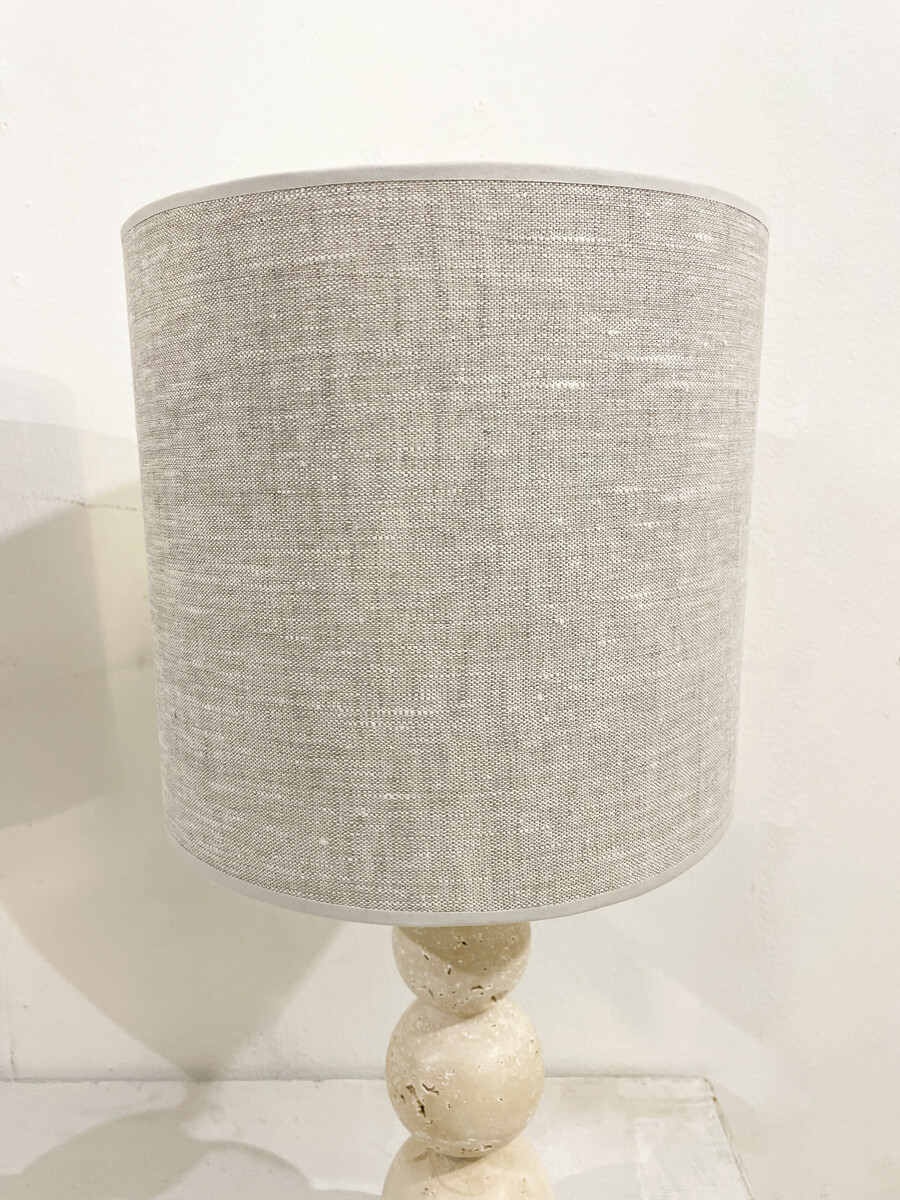 Contemporary Pair of Travertine Lamps, Italy