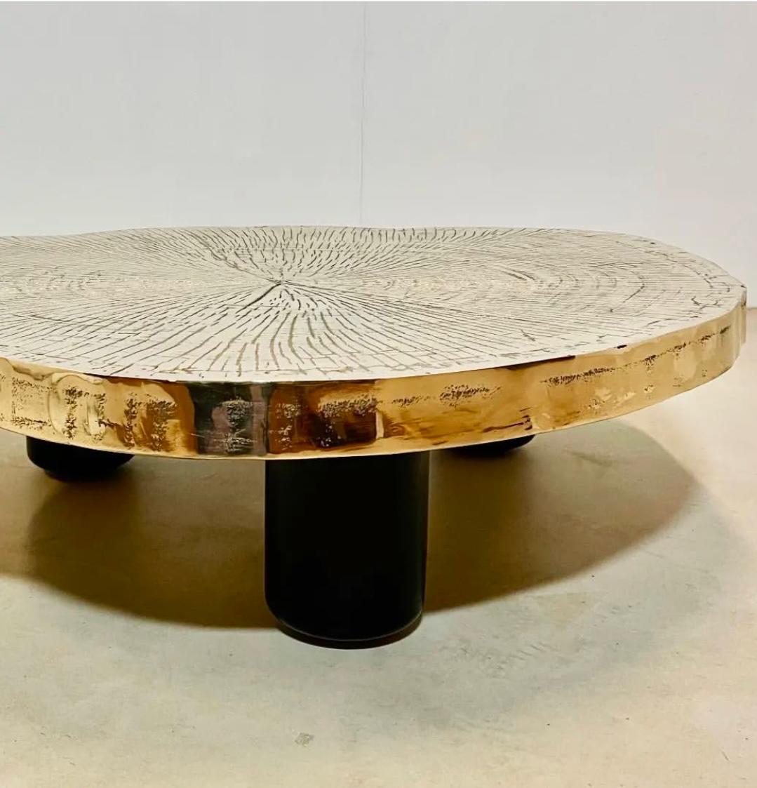 Contempory Tree Trunk Coffee Table, Bronze