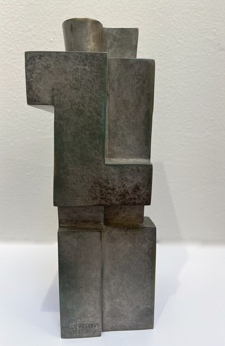 Cubist Bronze Sculpture 'The Twins' by Willy Kessels - 1920s