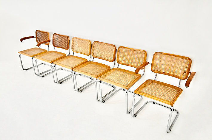 Dining Chairs style B32 By Marcel Breuer, set of 6