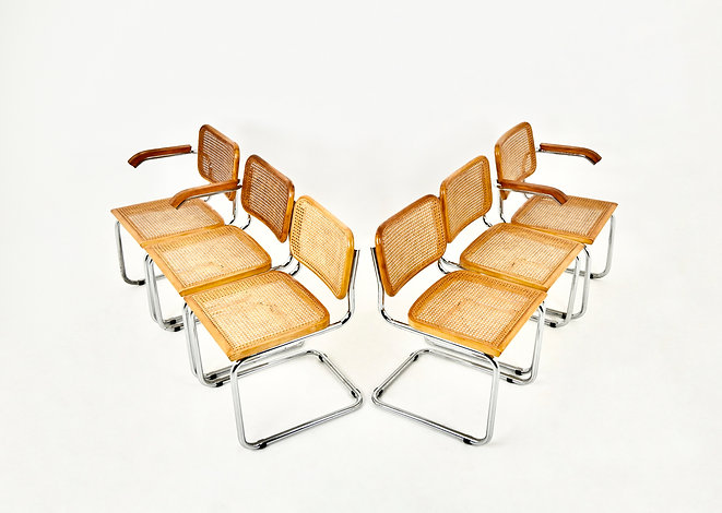 Dining Chairs style B32 By Marcel Breuer, set of 6