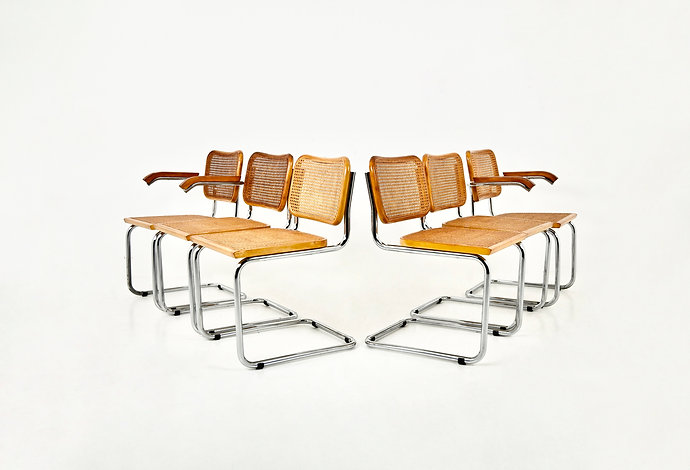 Dining Chairs style B32 By Marcel Breuer, set of 6