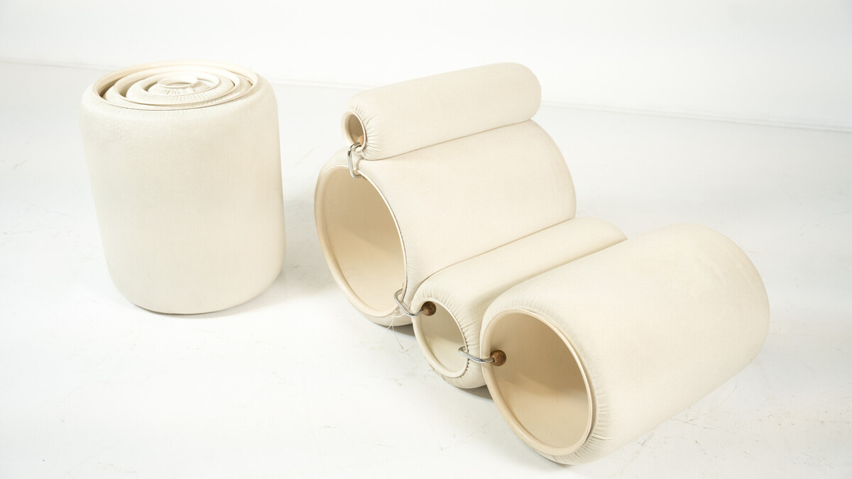 Early Edition Pair of Joe Colombo Tube Chairs for Flexform