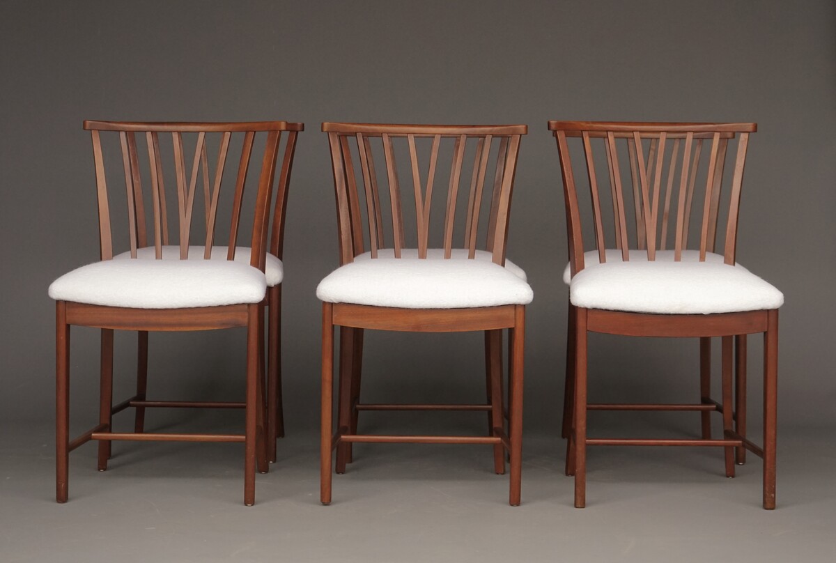 Elmar Berkovich. Set of 6 dining chairs for Zijlstra. 1950s