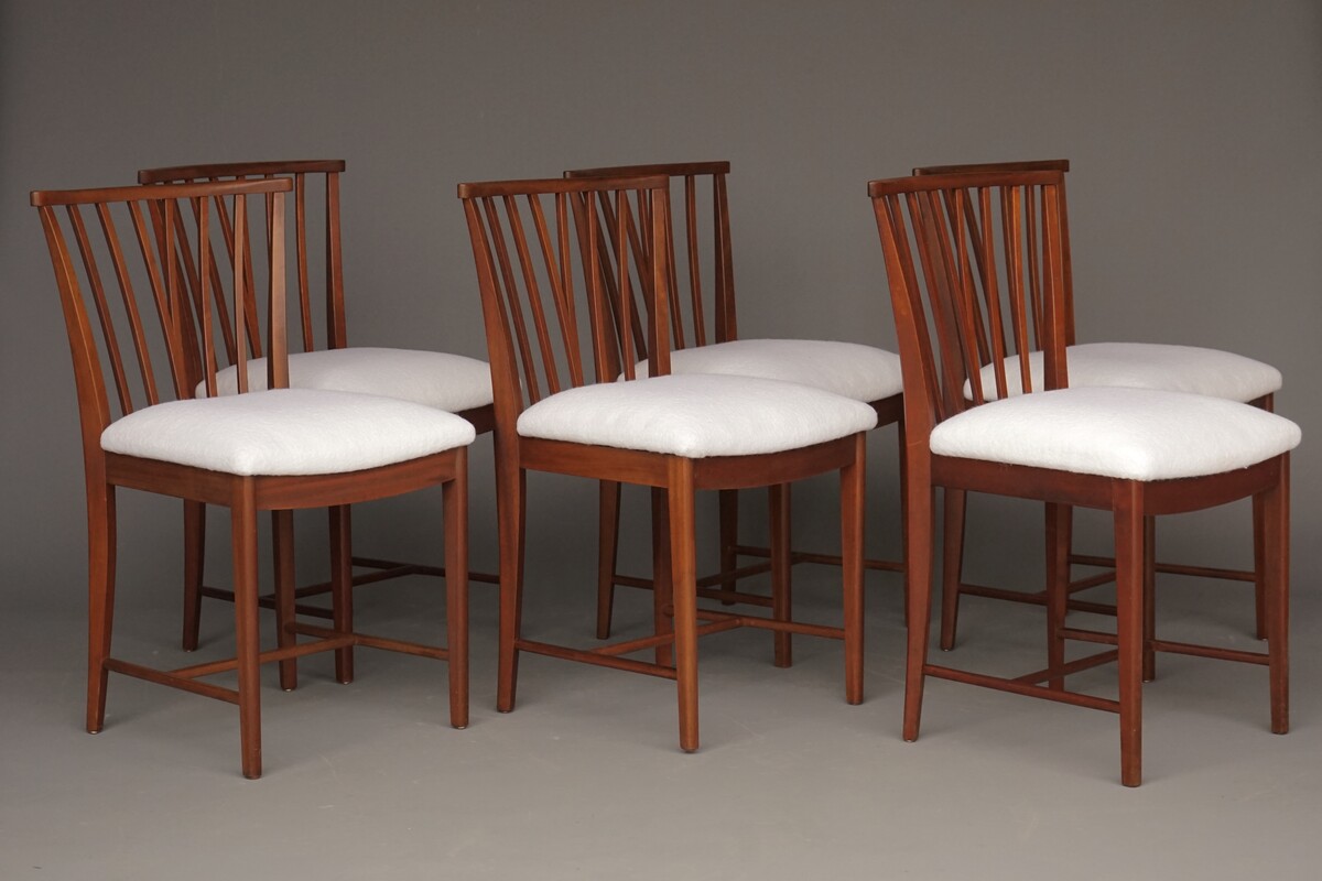 Elmar Berkovich. Set of 6 dining chairs for Zijlstra. 1950s