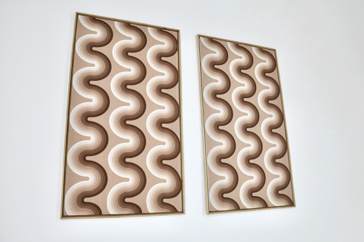 Fabric Board by Verner Panton for Mira Spectrum, 1970S, set of 2