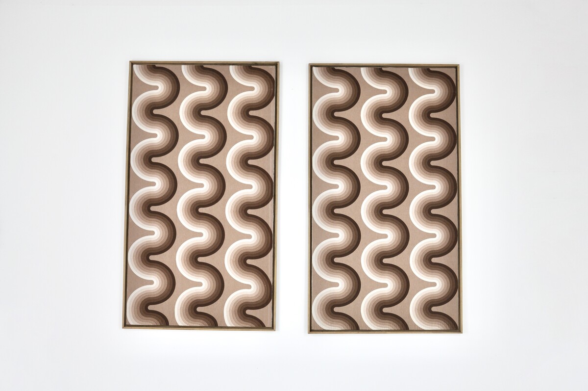 Fabric Board by Verner Panton for Mira Spectrum, 1970S, set of 2