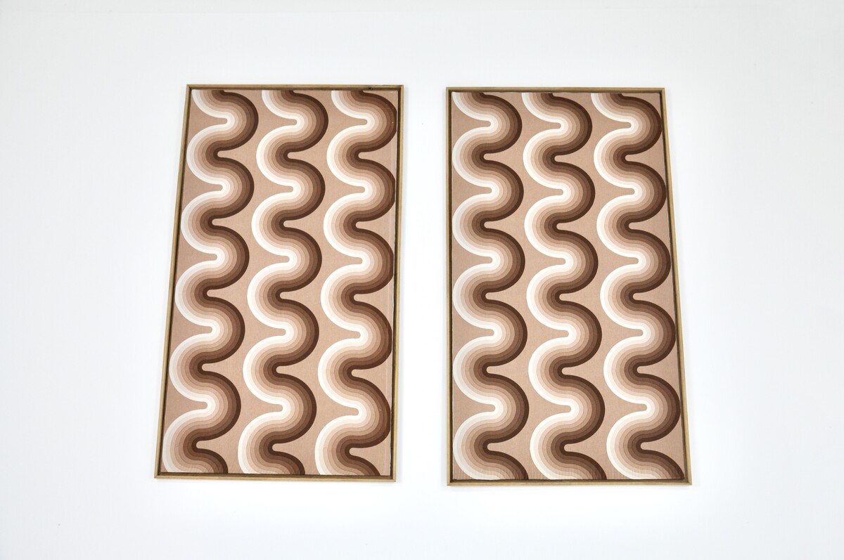 Fabric Board by Verner Panton for Mira Spectrum, 1970S, set of 2