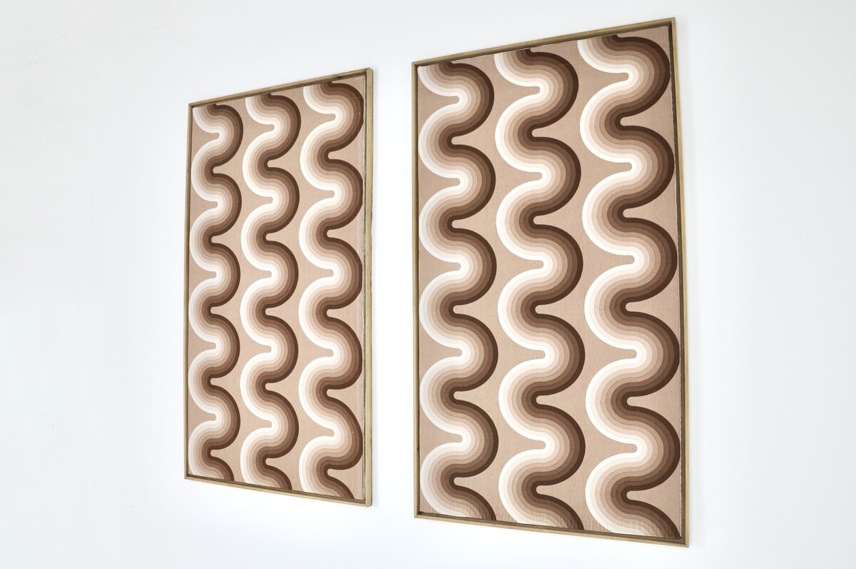 Fabric Board by Verner Panton for Mira Spectrum, 1970S, set of 2