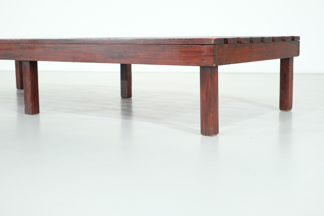 French bench in pine - 1960s