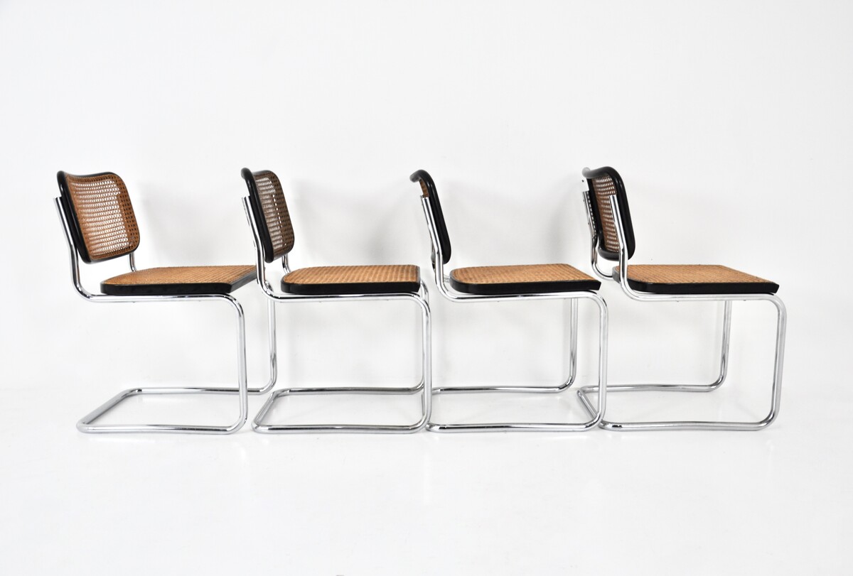 Gavina Dining chairs by Marcel Breuer 1980s Set of 4