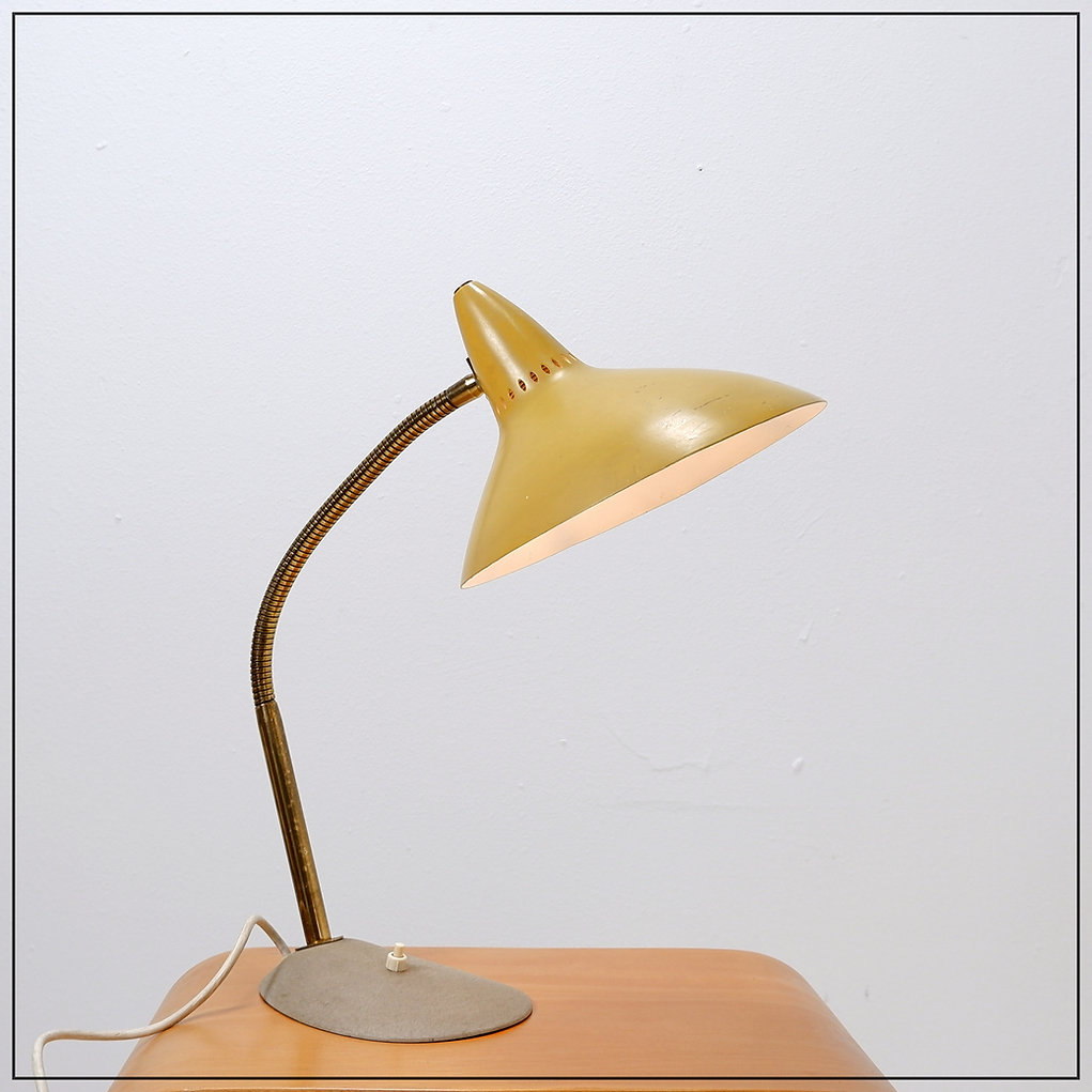 German yellow table lamp 1950's