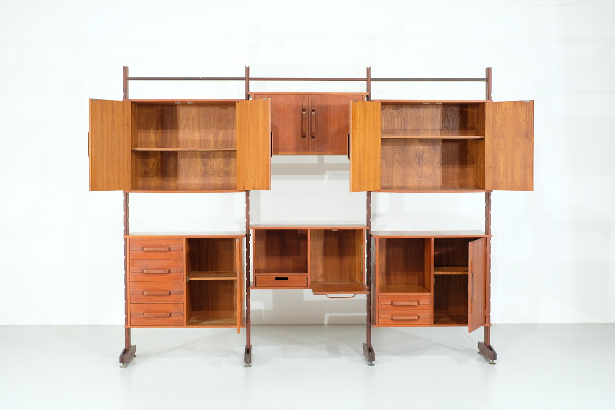 Italian Wall unit in teak - 1960s