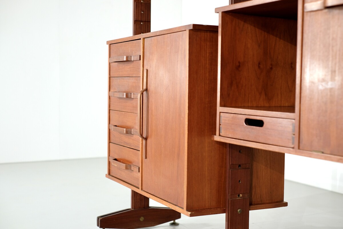 Italian Wall unit in teak - 1960s