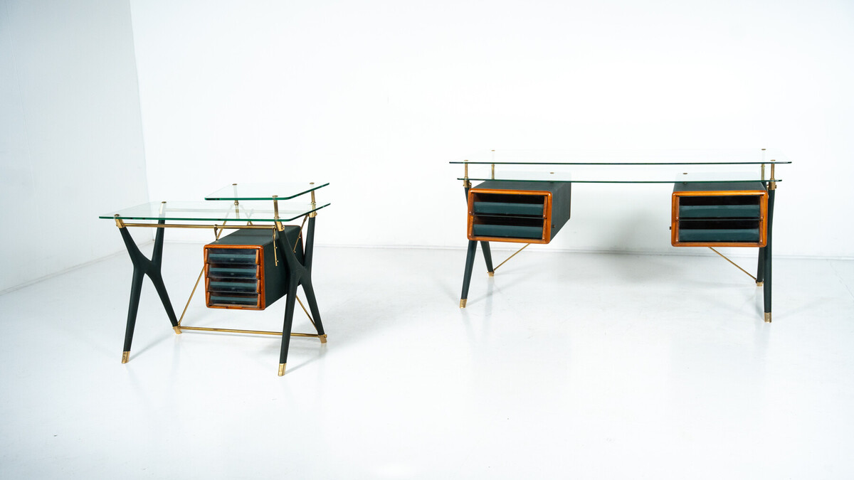 Large Desk By Silvio Berrone from the Bialetti building, Omegna, Italy 1955