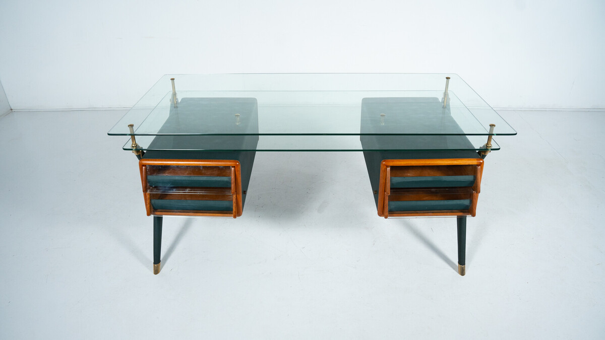 Large Desk By Silvio Berrone from the Bialetti building, Omegna, Italy 1955