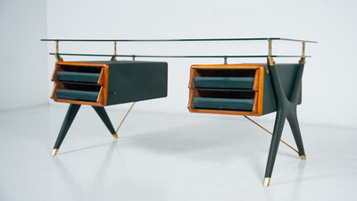 Large Desk By Silvio Berrone from the Bialetti building, Omegna, Italy 1955