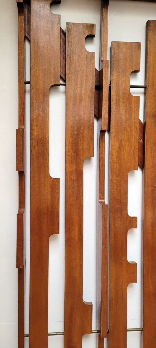 Large Solid Mahogany Claustra, 1960s