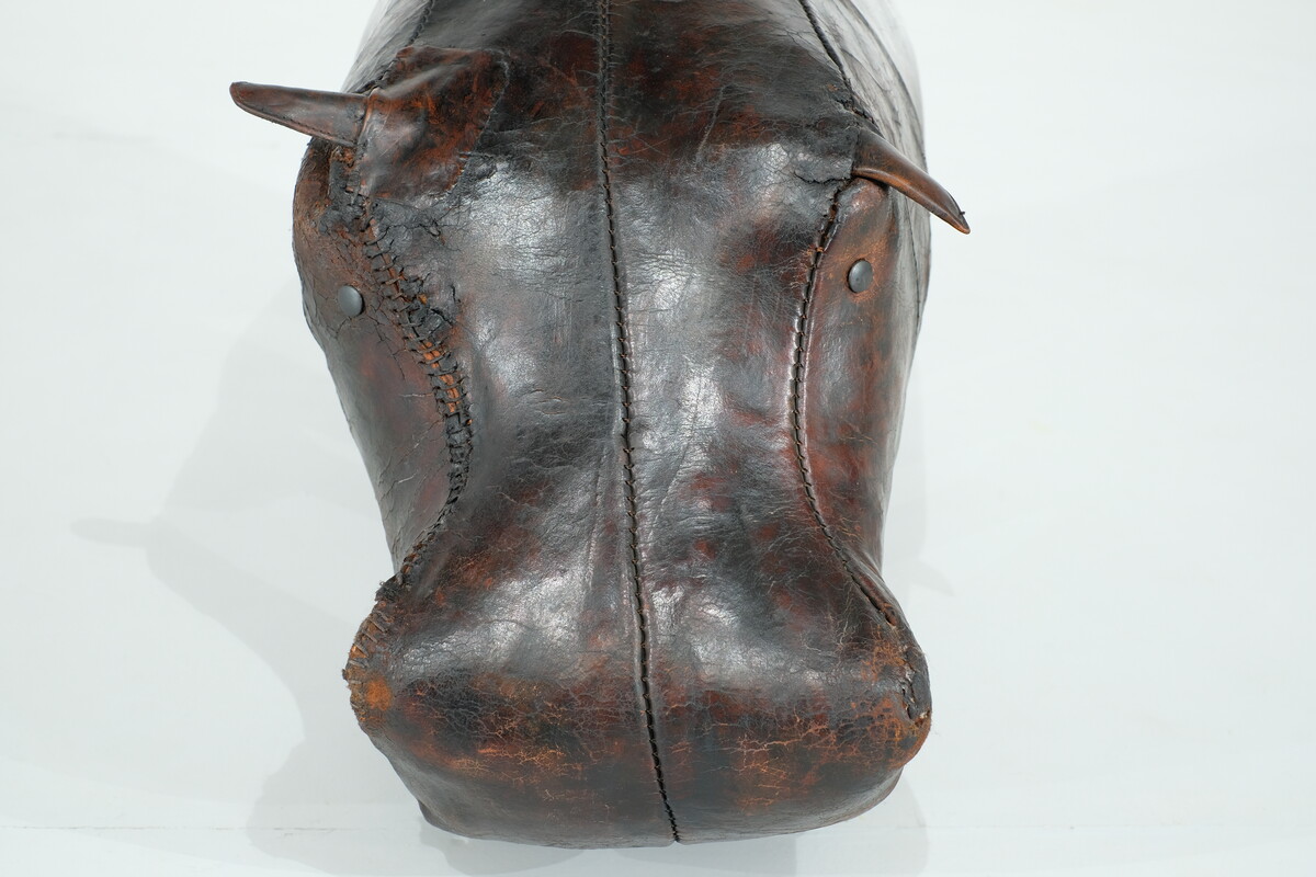 Leather Hippopotamus by Dimitri Omersa for Abercrombie & Fitch -  1960s