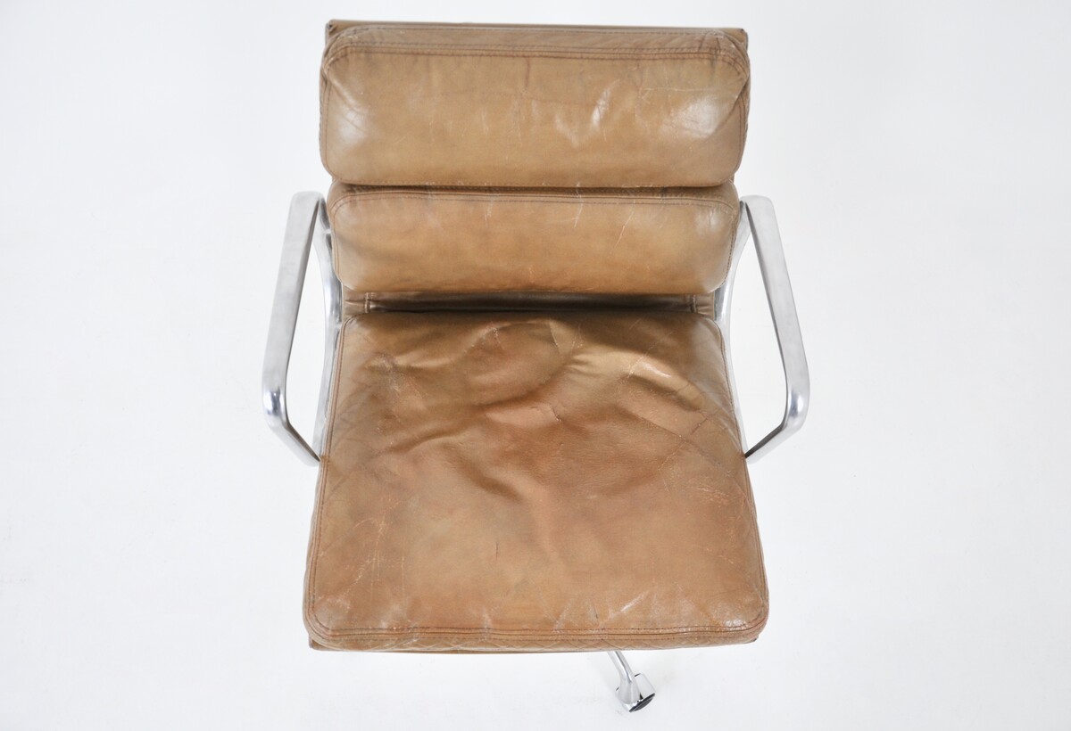 Leather Soft Pad Chair by Charles & Ray Eames for Herman Miller, 1970s