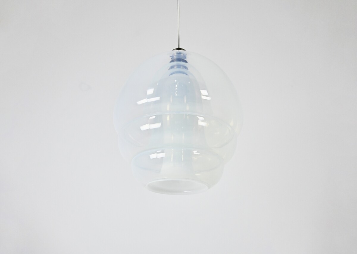 LS 134 medusa glass Hanging lamp by Carlo Nason for Mazzega, 1960S