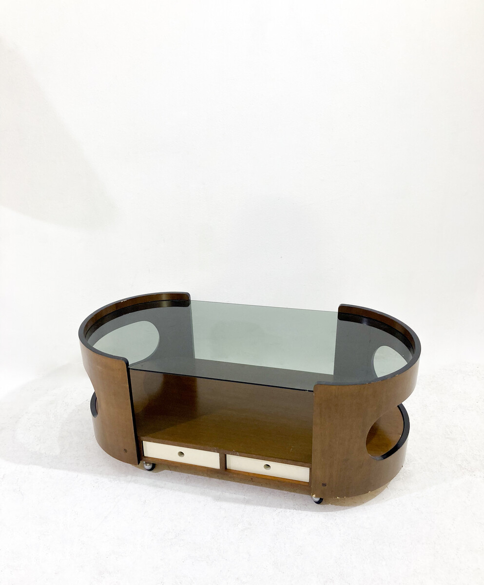 Mid-Century Coffee Table in the style of Joe Colombo, 1970's