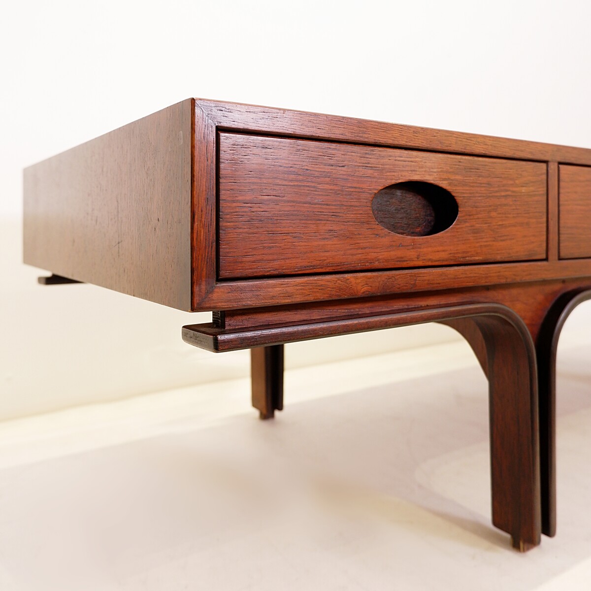 Mid-Century Italian Wooden Coffee Table by Gianfranco Frattini for Bernini, 1960s