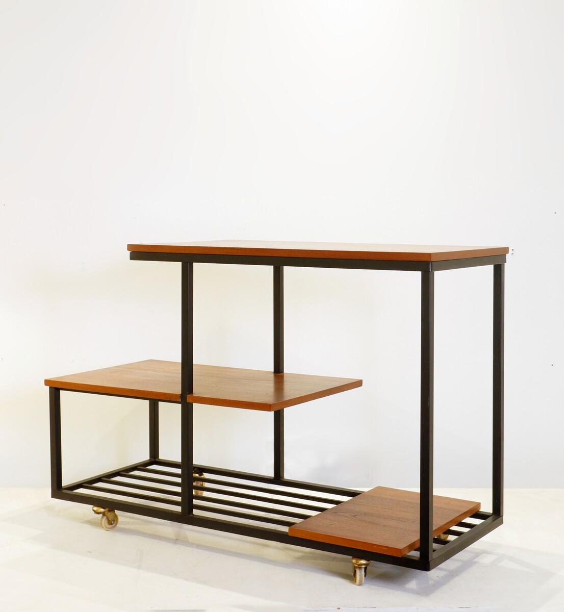 Mid Century Modern 3 tray serving trolley 