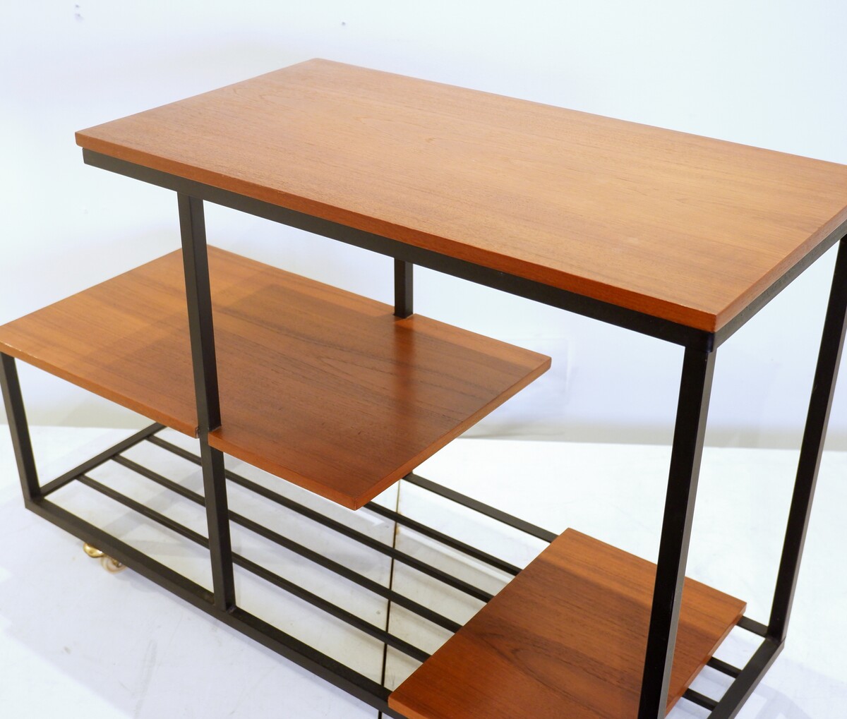 Mid Century Modern 3 tray serving trolley 