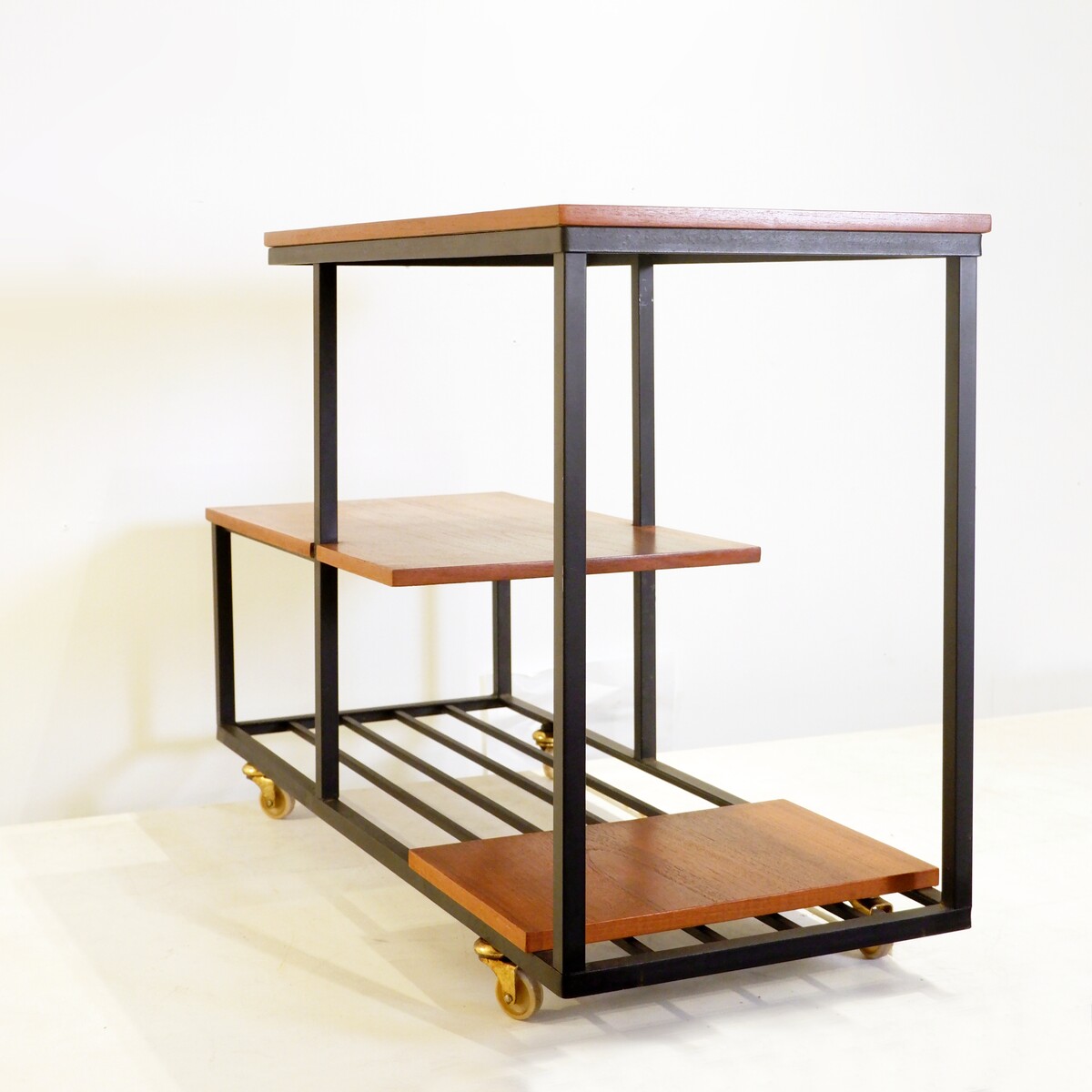 Mid Century Modern 3 tray serving trolley 