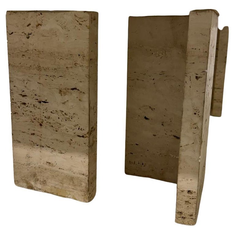 Mid-Century Modern Coffee Table, Travertine, 1970s