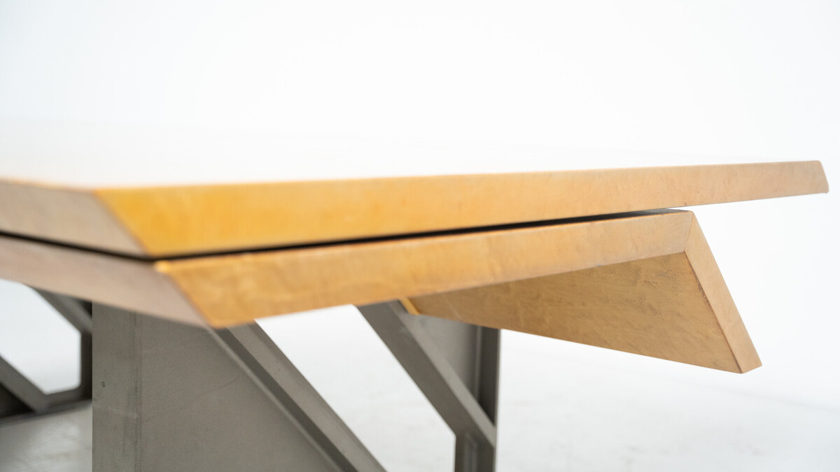 Mid-Century Modern Diagonal Desk By Giovanni Offredi for Saporiti