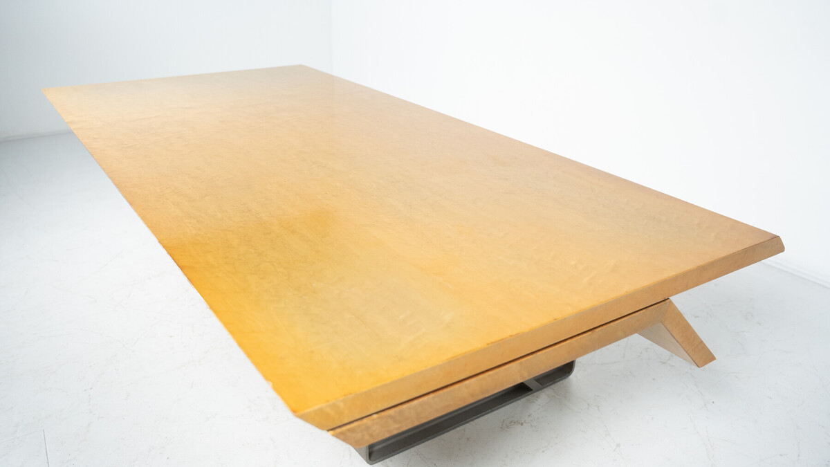 Mid-Century Modern Diagonal Desk By Giovanni Offredi for Saporiti