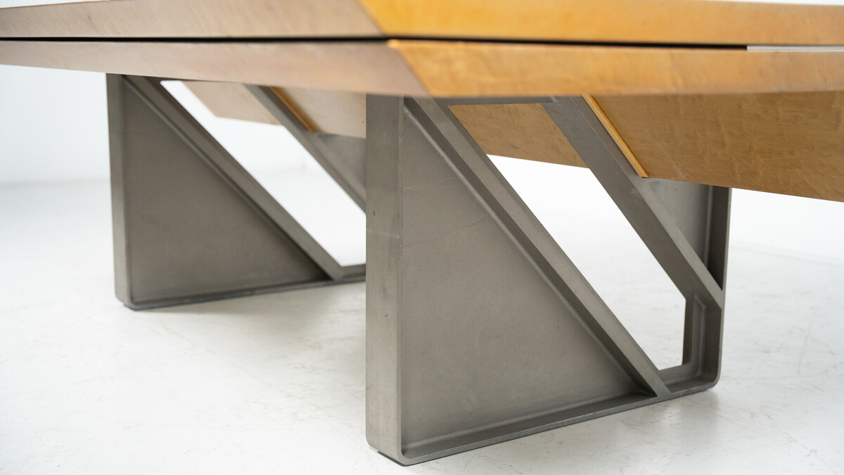 Mid-Century Modern Diagonal Desk By Giovanni Offredi for Saporiti