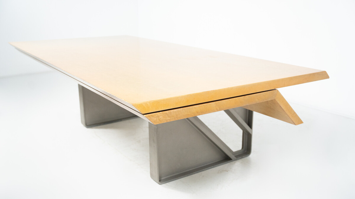 Mid-Century Modern Diagonal Desk By Giovanni Offredi for Saporiti