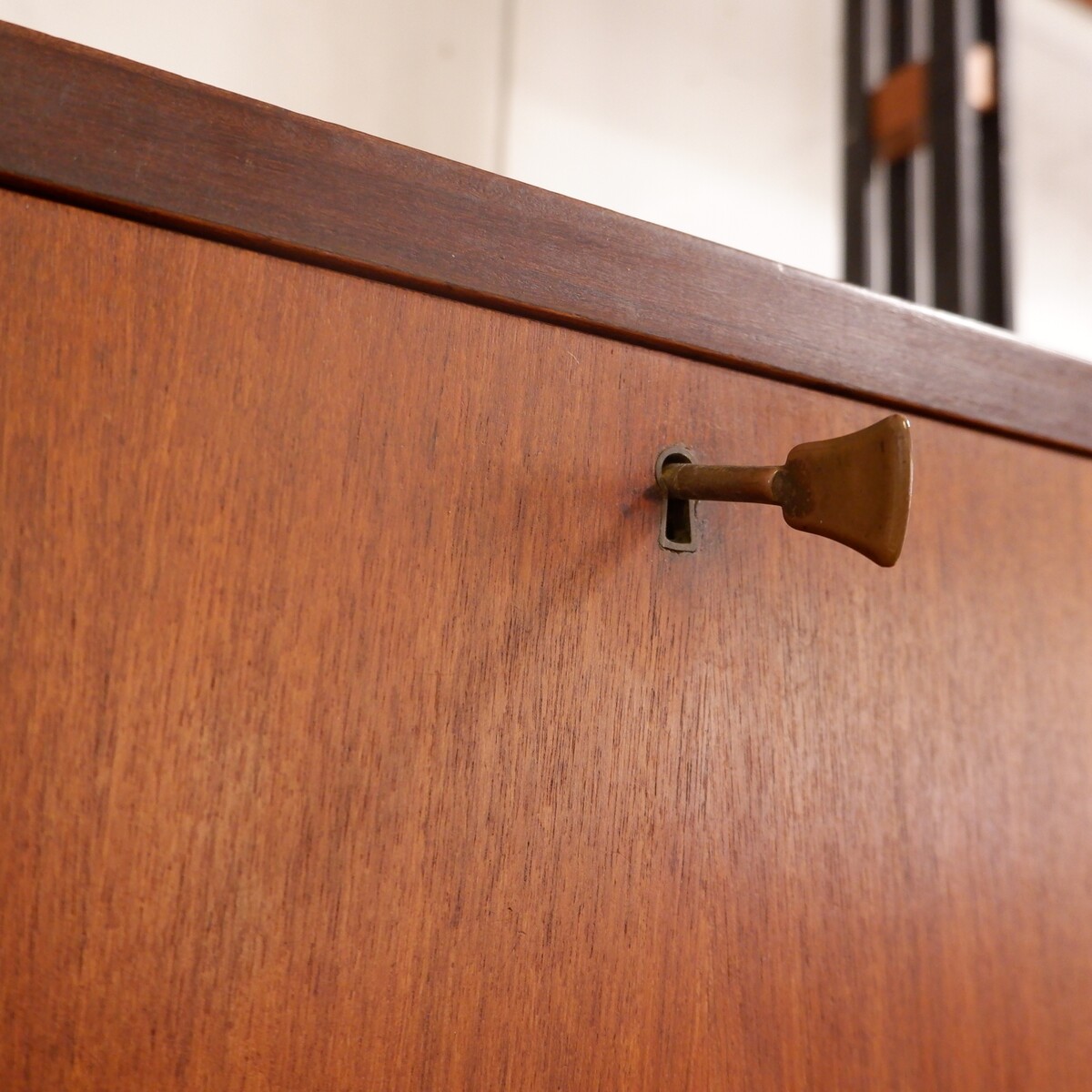 Mid Century Modern Italian Floor to Ceiling teak Wall Unit - 1960s