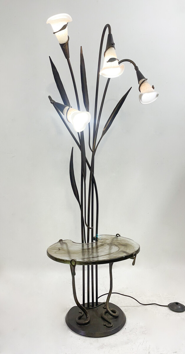 Mid-Century Modern Metal Floor Lamp